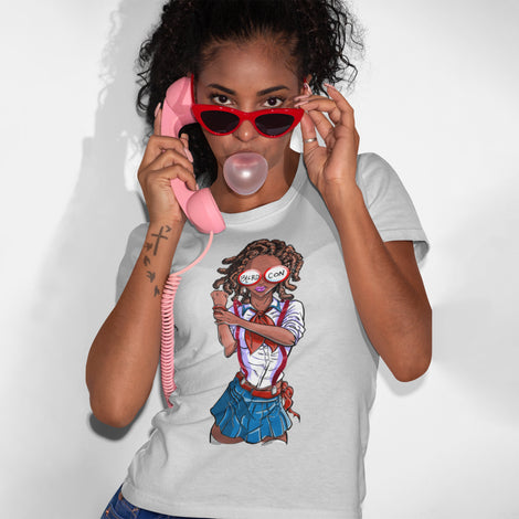BLERDCON PEEP THE SPECS TEE. WOMEN'S CUT